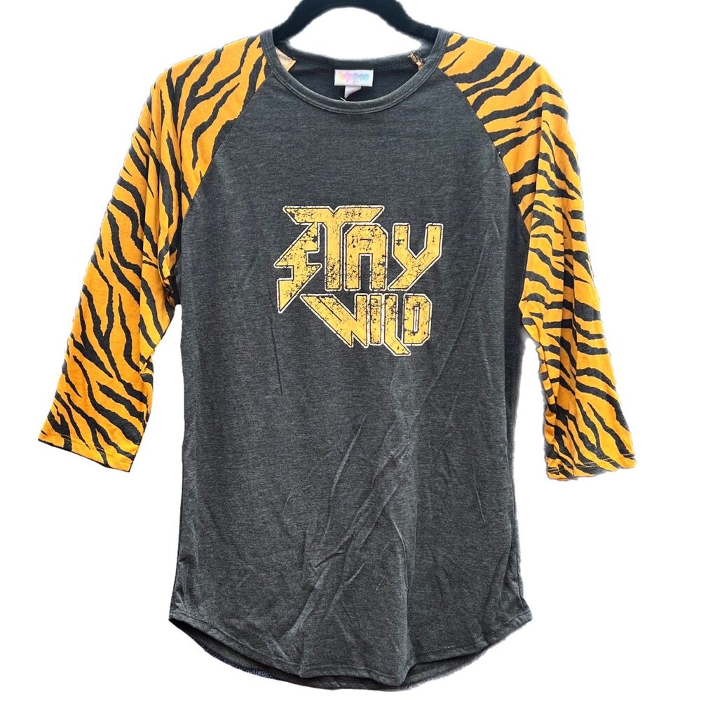 NWT S Tiger RANDY baseball t, LuLaRoe, Tiger, Stay Wild